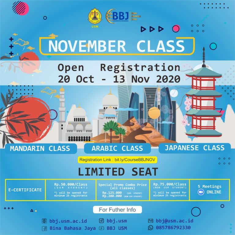 KURSUS BAHASA ASING ‘SPESIAL PROMO NOVEMBER’ – Bina Bahasa Jaya